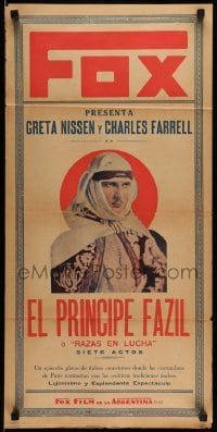 3t714 FAZIL Argentinean 14x28 '28 different Arab Prince Charles Farrell, Howard Hawks, rare!