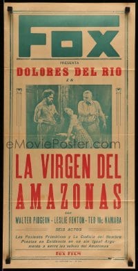 3t716 GATEWAY OF THE MOON Argentinean 14x28 '28 crazed Anders Randolf slaps sexy Dolores Del Rio!