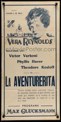 3t748 LITTLE ADVENTURESS Argentinean 14x28 '27 completely different image of Vera Reynolds!
