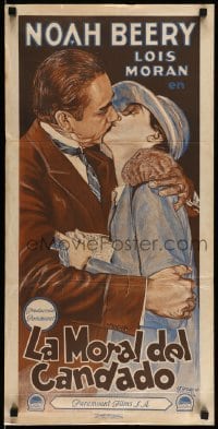 3t758 PADLOCKED Argentinean 14x28 '27 completely different art of Beery and Lois Moran, rare!