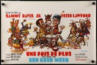 3t079 ONE MORE TIME Belgian '70 Jack Davis art of Sammy Davis Jr & Peter Lawford as Salt & Pepper!