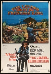3t058 LEGEND OF FRENCHIE KING Canadian 1sh '71 sexiest Claudia Cardinale punching Brigitte Bardot!