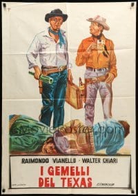 3t288 TWINS FROM TEXAS Egyptian poster '64 cool completely different spaghetti western art!