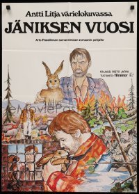 3t029 YEAR OF THE HARE Finnish '77 Risto Jarva's Janiksen vuosi, Antti Litja, great bunny artwork!