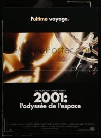 3t586 2001: A SPACE ODYSSEY French 16x21 R01 Stanley Kubrick, space wheel + star child image!