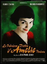 3t589 AMELIE French 16x22 '01 Jean-Pierre Jeunet, close up of Audrey Tautou by Laurent Lufroy!