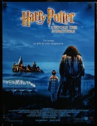 3t619 HARRY POTTER & THE PHILOSOPHER'S STONE French 16x21 '01 Sorcerer's Stone, Harry and Hagrid!