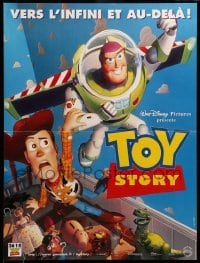 3t665 TOY STORY French 16x21 '95 Disney & Pixar cartoon, great images of Buzz, Woody & cast!