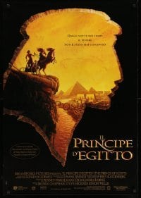 3t104 PRINCE OF EGYPT Italian 1sh '98 Dreamworks cartoon, Moses on chariot overlooking city!