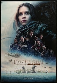 3t558 ROGUE ONE int'l French language advance DS 1sh '16 A Star Wars Story, Jones, top cast montage