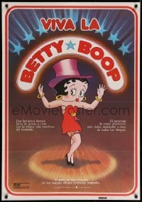 3t179 BETTY BOOP FOR PRESIDENT Spanish '81 wonderful cartoon image of her wearing top hat!