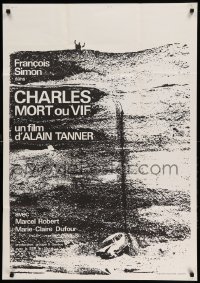 3t030 CHARLES DEAD OR ALIVE Swiss '70 Charles mort ou vif, Francois Simon, car over cliff!