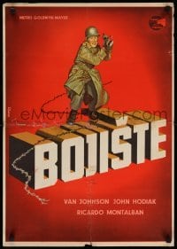 3t298 BATTLEGROUND Yugoslavian 20x28 '49 directed by William Wellman, WWII soldier Van Johnson!