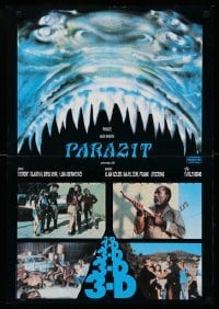 3t354 PARASITE Yugoslavian 19x27 '82 Demi Moore, the first futuristic monster movie in 3-D!