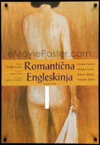 3t358 ROMANTIC ENGLISHWOMAN Yugoslavian 19x28 '75 Joseph Losey, Glenda Jackson, Caine, sexy art!