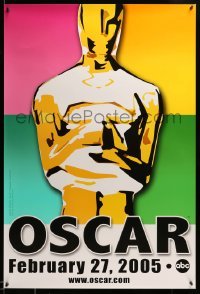 3w010 77th ANNUAL ACADEMY AWARDS DS 1sh '05 Brett Davidson artwork of the Oscar!
