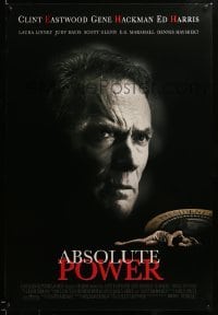 3w020 ABSOLUTE POWER 1sh '97 great image of star & director Clint Eastwood!
