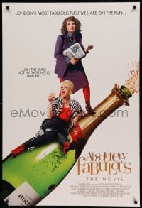 3w021 ABSOLUTELY FABULOUS: THE MOVIE DS 1sh '16 Jennifer Saunders, Joanna Lumley, champagne bottle!