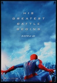 3w043 AMAZING SPIDER-MAN 2 teaser 1sh '14 Andrew Garfield, his greatest battle begins!