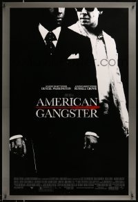 3w046 AMERICAN GANGSTER 1sh '07 Denzel Washington, Russell Crowe, Ridley Scott directed!