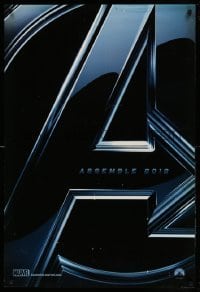 3w065 AVENGERS teaser DS 1sh '12 Robert Downey Jr & The Hulk, assemble 2012!