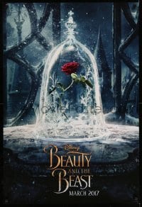 3w102 BEAUTY & THE BEAST teaser DS 1sh '17 Walt Disney, great image of The Enchanted Rose!