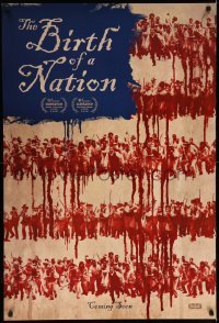 3w122 BIRTH OF A NATION int'l teaser DS 1sh '16 Nate Parker, cool American flag composite image!