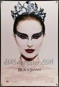 3w123 BLACK SWAN advance DS 1sh '10 wonderful image of ballet dancer Natalie Portman!