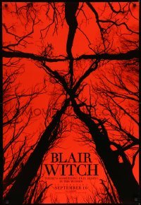 3w130 BLAIR WITCH teaser DS 1sh '16 there is something evil hiding in The Woods, creepy image!