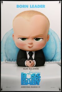 3w142 BOSS BABY style A advance DS 1sh '17 Alec Baldwin in title role, born leader!