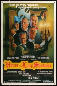 3w407 HOUSE OF THE LONG SHADOWS 1sh '83 Vincent Price, Peter Cushing, John Carradine & Chris Lee!