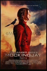 3w416 HUNGER GAMES: MOCKINGJAY - PART 2 advance DS 1sh '15 Jennifer Lawrence in front of clouds!