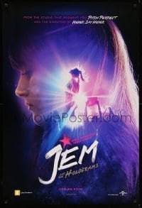 3w465 JEM & THE HOLOGRAMS teaser DS 1sh '15 gorgeous Aubrey Peeples in the title role on stage!