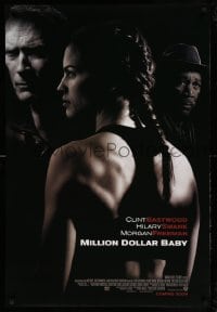 3w592 MILLION DOLLAR BABY int'l advance DS 1sh '04 Clint Eastwood, boxer Hilary Swank, Freeman!