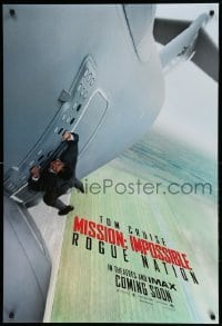 3w601 MISSION: IMPOSSIBLE ROGUE NATION int'l teaser DS 1sh '15 Tom Cruise hanging off of airplane!