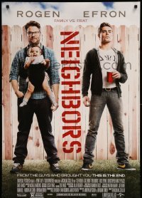 3w633 NEIGHBORS DS 1sh '14 Zac Efron w/red Solo cup, Seth Rogan & baby!