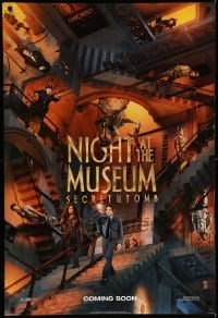 3w637 NIGHT AT THE MUSEUM: SECRET OF THE TOMB style A int'l teaser DS 1sh '14 cool Escher parody!