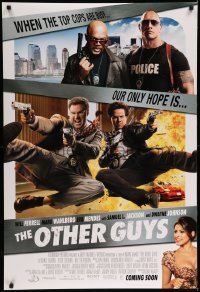 3w651 OTHER GUYS int'l advance DS 1sh '10 wacky image of Mark Wahlberg & Will Ferrell flying w/guns