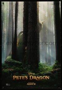 3w667 PETE'S DRAGON teaser DS 1sh '16 great image of Oakes Fegley in the title role in forest!