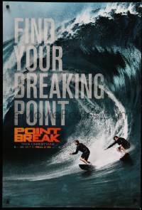 3w679 POINT BREAK teaser DS 1sh '15 Luke Bracey and Edgar Ramirez surfing massive wave!