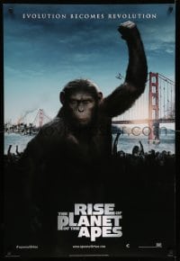 3w729 RISE OF THE PLANET OF THE APES style B revised int'l teaser DS 1sh '11 prequel to the classic