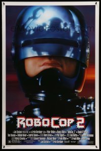 3w733 ROBOCOP 2 1sh '90 Summer style, policeman Peter Weller, sci-fi sequel!