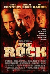 3w735 ROCK DS 1sh '96 Sean Connery, Nicolas Cage, Ed Harris, Alcatraz, Michael Bay!