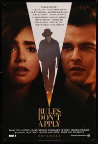 3w752 RULES DON'T APPLY style A teaser DS 1sh '16 Lily Collins, Alden Ehrenreich, Annette Bening!