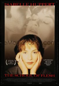 3w768 SCHOOL OF FLESH DS 1sh '98 romantic images of Benoit Jacquot, gorgeous Isabelle Huppert!