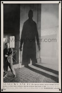 3w777 SHADOWS & FOG 1sh '92 cool photographic image of Woody Allen by Brian Hamill!