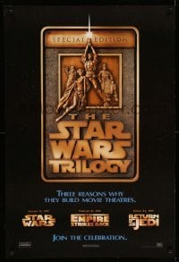 3w839 STAR WARS TRILOGY style F 1sh '97 George Lucas, Empire Strikes Back, Return of the Jedi!