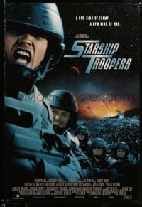 3w840 STARSHIP TROOPERS DS 1sh '97 Paul Verhoeven, based on Robert A. Heinlein's classic novel!