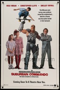 3w851 SUBURBAN COMMANDO teaser DS 1sh '91 Hulk Hogan, Christopher Lloyd, Shelley Duvall