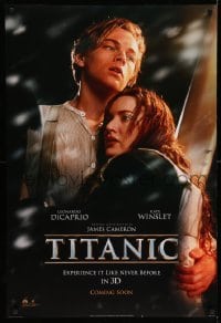 3w898 TITANIC style A int'l DS 1sh R12 Leonardo DiCaprio, Kate Winslet, James Cameron!